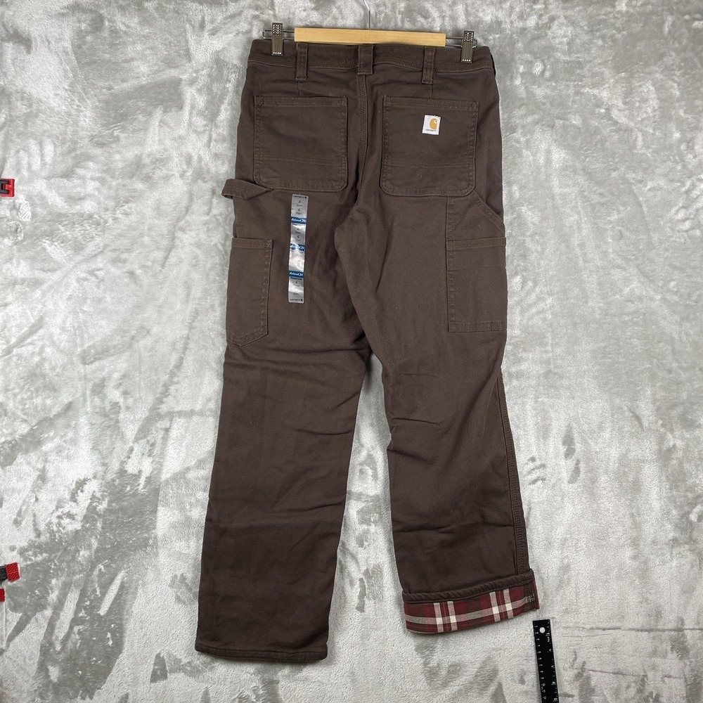 BUNDLE 2 PAIRS NWT Carhartt Fulton Pant Womens 4 Short Flannel Lined Canvas - Picture 14 of 15
